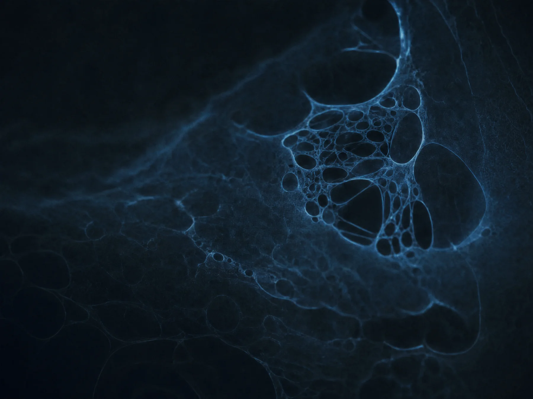 A cobalt cellular membrane becoming progressively finer